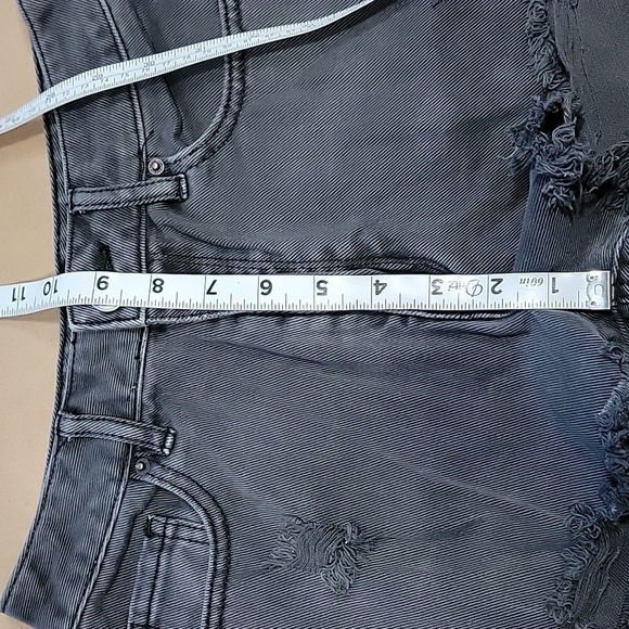 PacSun Size 24 Washed Black High Rise Festival Cutoff, Gently Used Condition - Picture 7 of 11